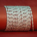 Câble électrique tissu torsadé ivoire 2X0.50mm