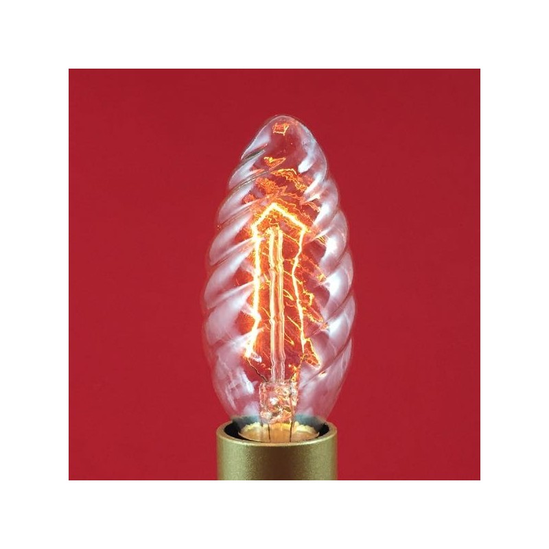 Ampoule décorative torsadée filament E14